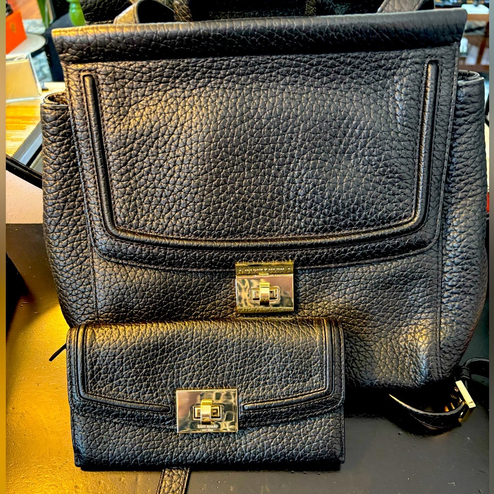 Kate Spade New YorkLeather Jamison Everett Way Backpack AND matching wallet